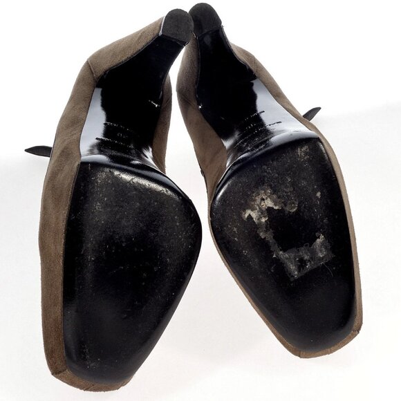 Balenciaga Pump Heel Ankle Strap Suede Hidden Platform Shoes Size 36 - Picture 4 of 5